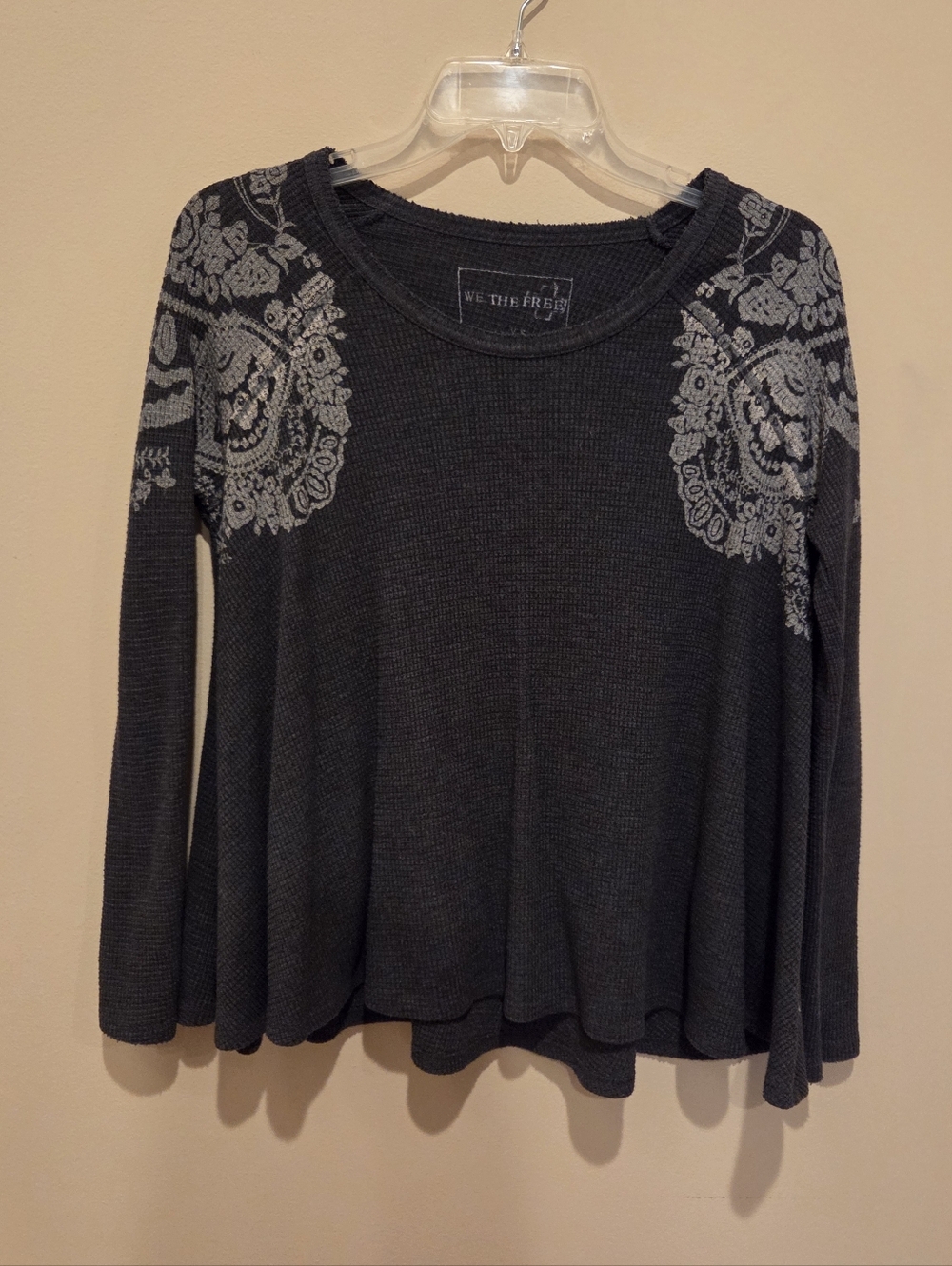 We The Free Waffle-knit Long Sleeve Top